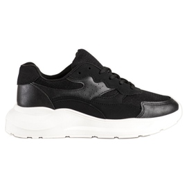 SHELOVET Scarpe da ginnastica nere casual nero