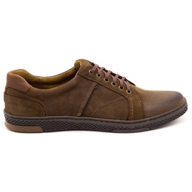 KOMODO Scarpe casual da uomo in pelle 884K marrone
