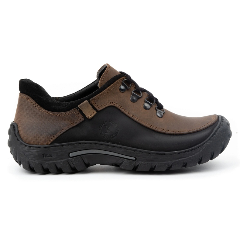KOMODO Scarpe da trekking da uomo in pelle 917K marrone