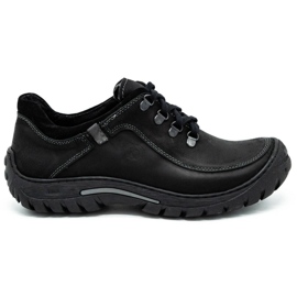 KOMODO Scarpe trekking uomo pelle 917K nere nero