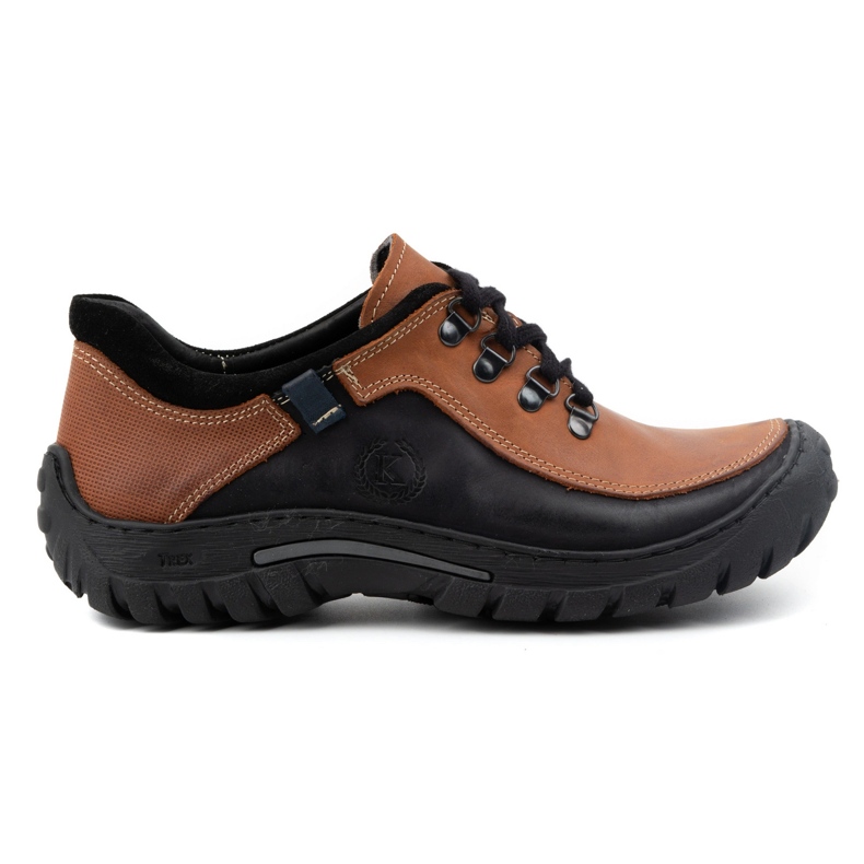 KOMODO Scarpe trekking uomo pelle 917K mattone multicolore