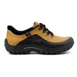 KOMODO Scarpe trekking uomo pelle 917K giallo