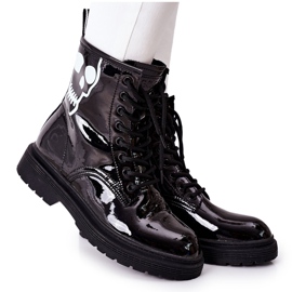 Stivali da donna con teschio GOE II2N4047 Black nero