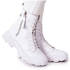 Stivali in pelle da donna GOE II2N4032 Bianco bianca