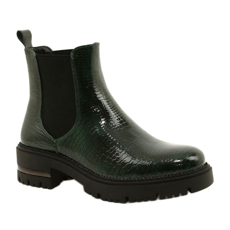 Stivali laccati Łuska Sergio Leone TR746 Verde