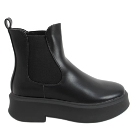Stivaletti Chelsea neri con suola spessa NS222P Black nero