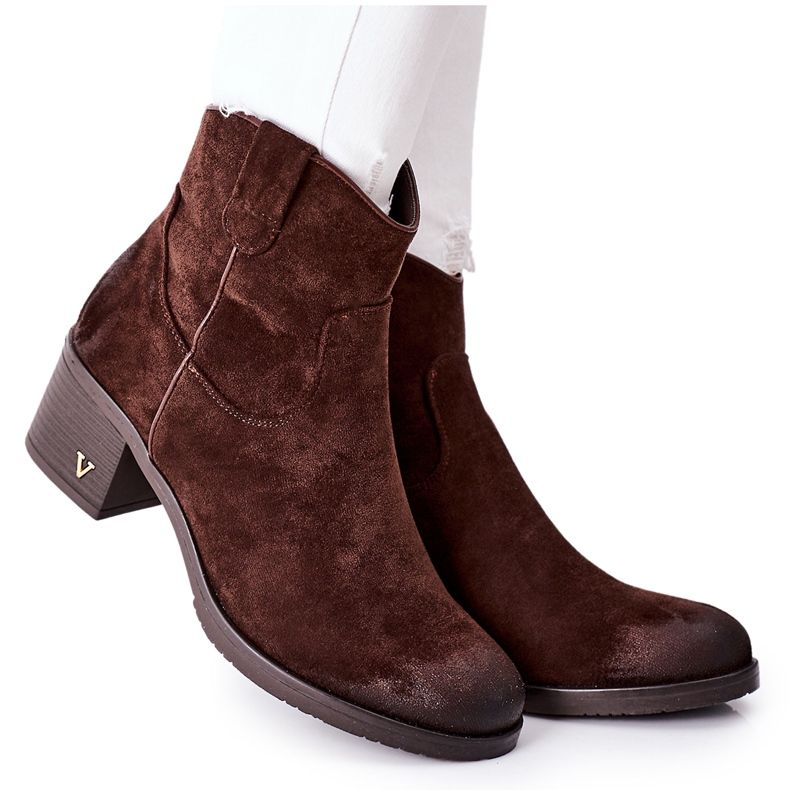 Vinceza Stivali caldi in pelle scamosciata marrone da donna Hillbrook