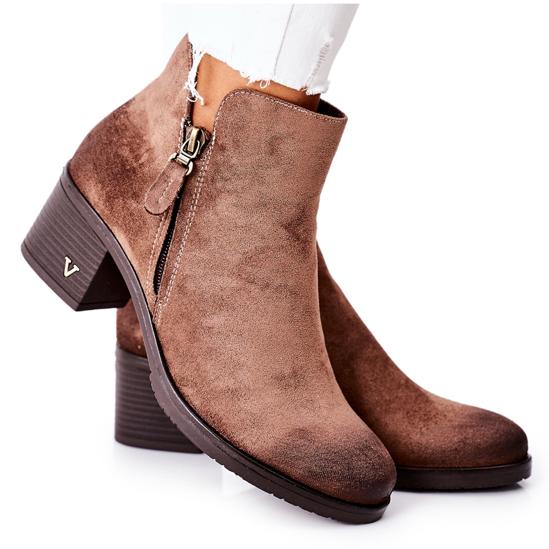 Vinceza Stivali Donna Camoscio Beige Bellarena marrone