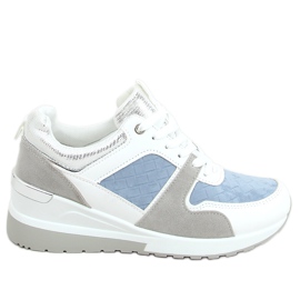 Multicolor AD-353 Scarpe sportive con zeppa blu multicolore