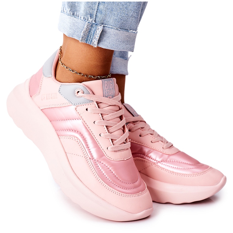 Scarpe sportive da donna Memory Foam Big Star II274333 Rosa