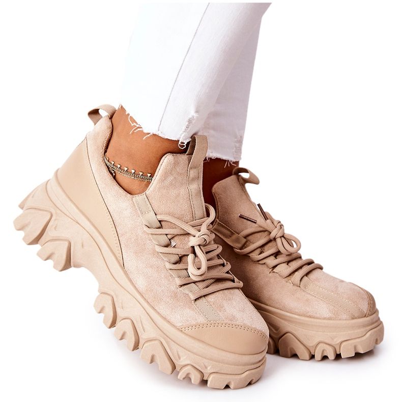 PS1 Scarpe Sportive Donna Sneakers Beige Miles
