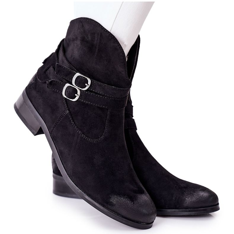 Vinceza Stivali caldi in pelle scamosciata da donna Black Castlerock nero