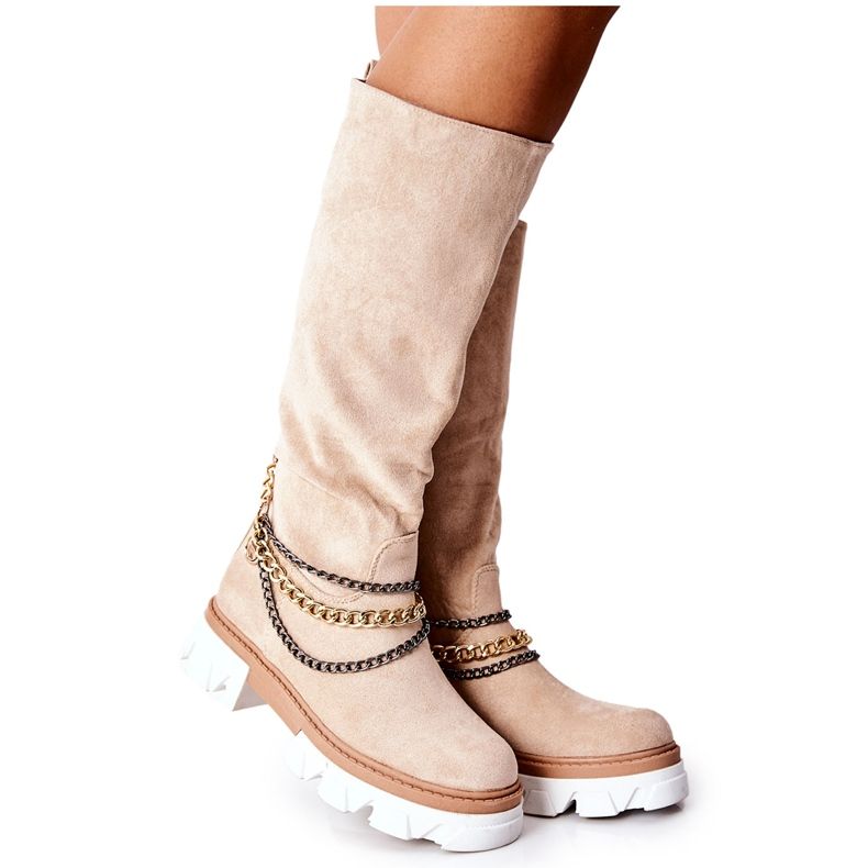 PS1 Stivali Alti Donna Stivali Beige Lagoon