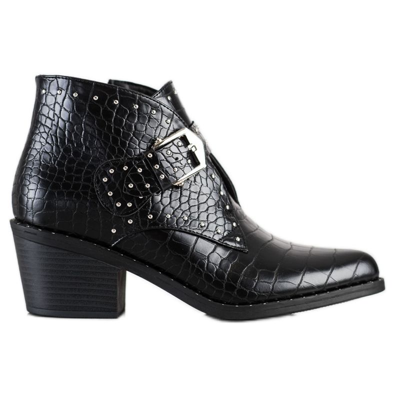 Lucky Shoes Stivali alla moda con decorazioni nero