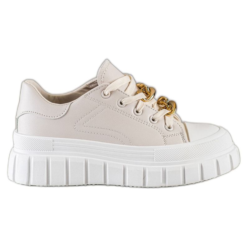 SHELOVET Sneakers Con Catena Alla Moda beige