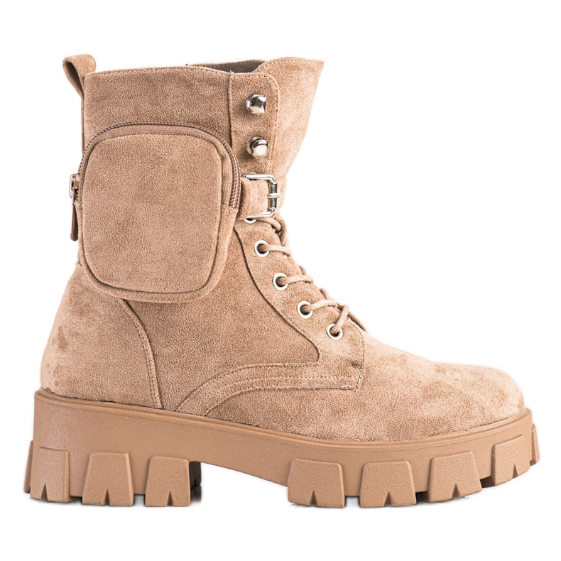 Operai in camoscio con tasca VINCEZA beige