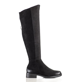 Stivali casual VINCEZA in pelle scamosciata nero