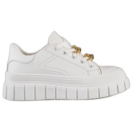 SHELOVET Sneakers Con Catena Alla Moda bianca