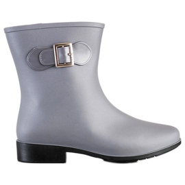 SHELOVET Galosce grigie con fibbia grigio