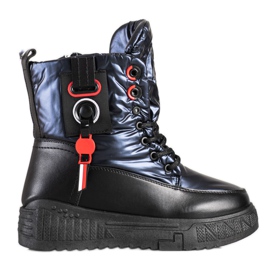 Seastar Stivali da neve caldi sulla piattaforma nero blu navy