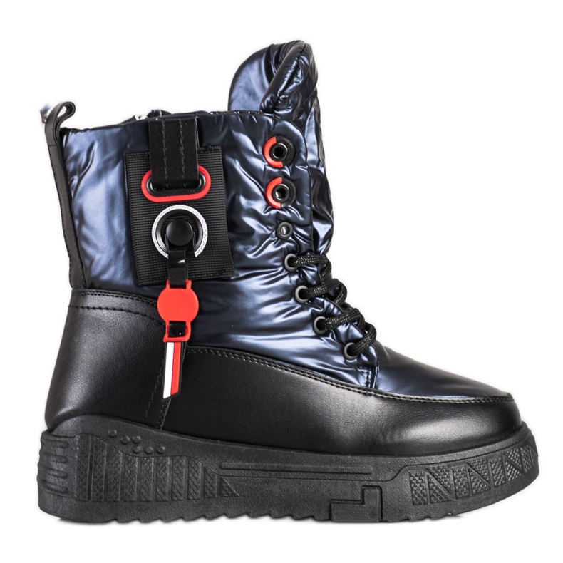 Seastar Stivali da neve caldi sulla piattaforma nero blu navy