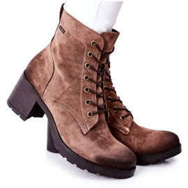 Vinceza Stivali Donna Con Tacco Caldo Scamosciato Beige Dunaff marrone
