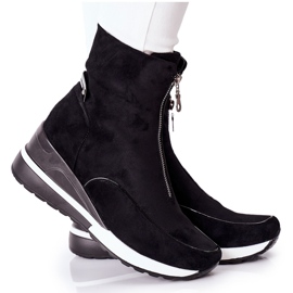 Vinceza Stivali da donna con zeppa Black Glenvar nero