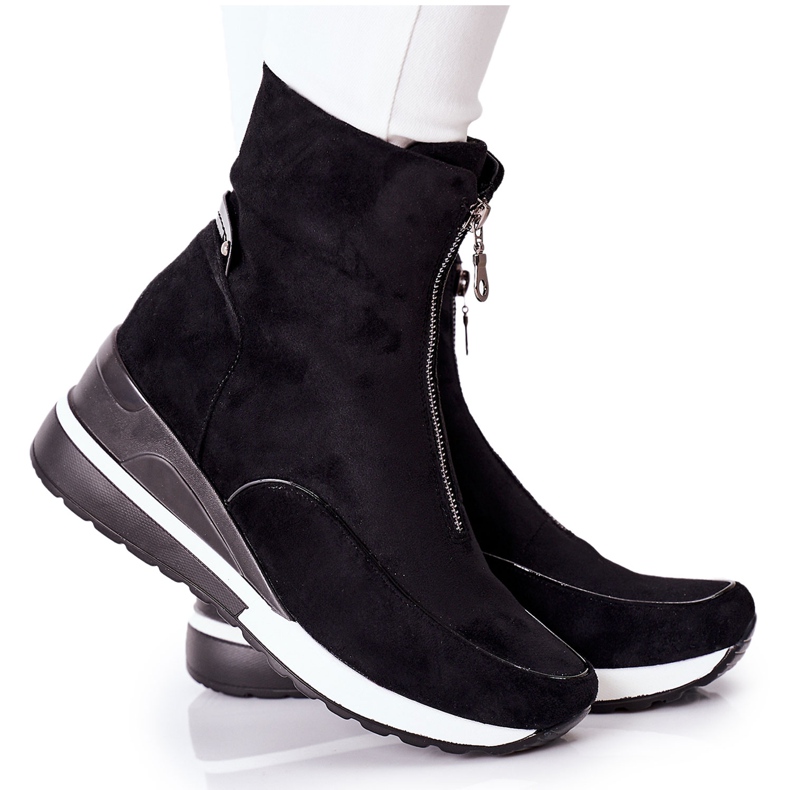 Vinceza Stivali da donna con zeppa Black Glenvar nero