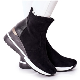 Vinceza Stivali da donna con zeppa Black Greenfort nero