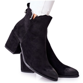Vinceza Stivali Donna Con Tacco Camoscio Nero Carrick