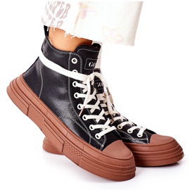 Sneakers alte da donna isolate GOE II2N4033 nere marrone nero