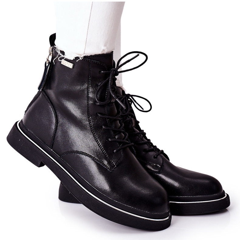 Stivali in pelle da donna GOE II2N4014 Nero