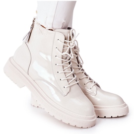Stivali da donna in pelle GOE II2N4013 Bianco