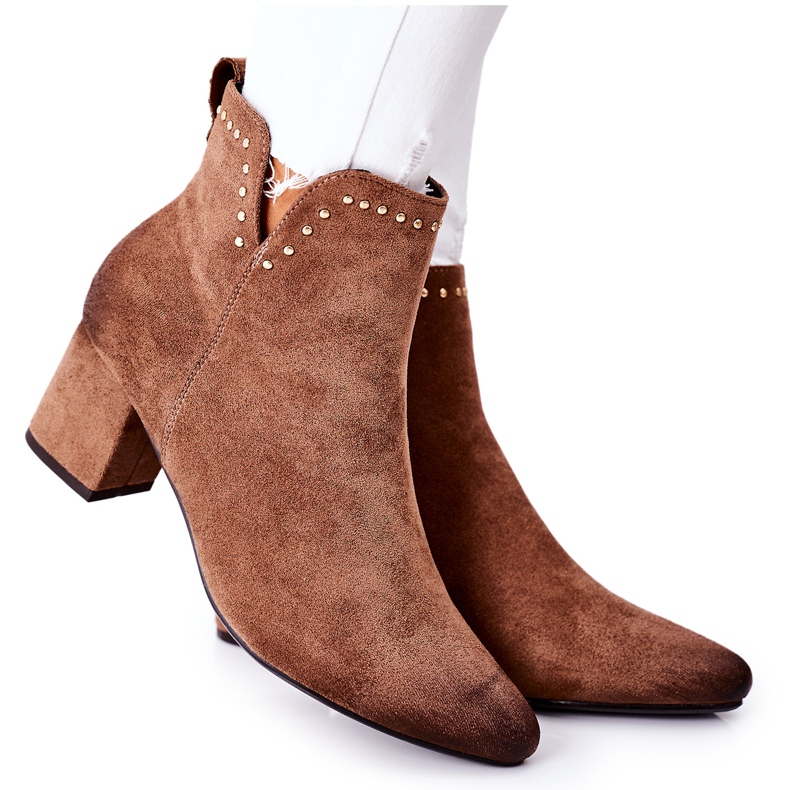Vinceza Stivali Donna Scamosciato Beige Brinlack marrone