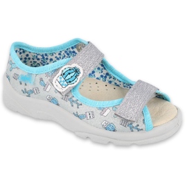 Scarpe per bambini Befado 869X155 blu d'argento grigio