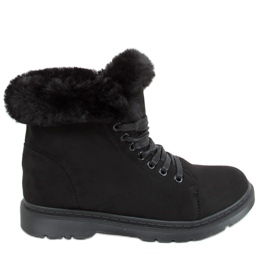 Nero XY21 Sneakers nere con pelliccia
