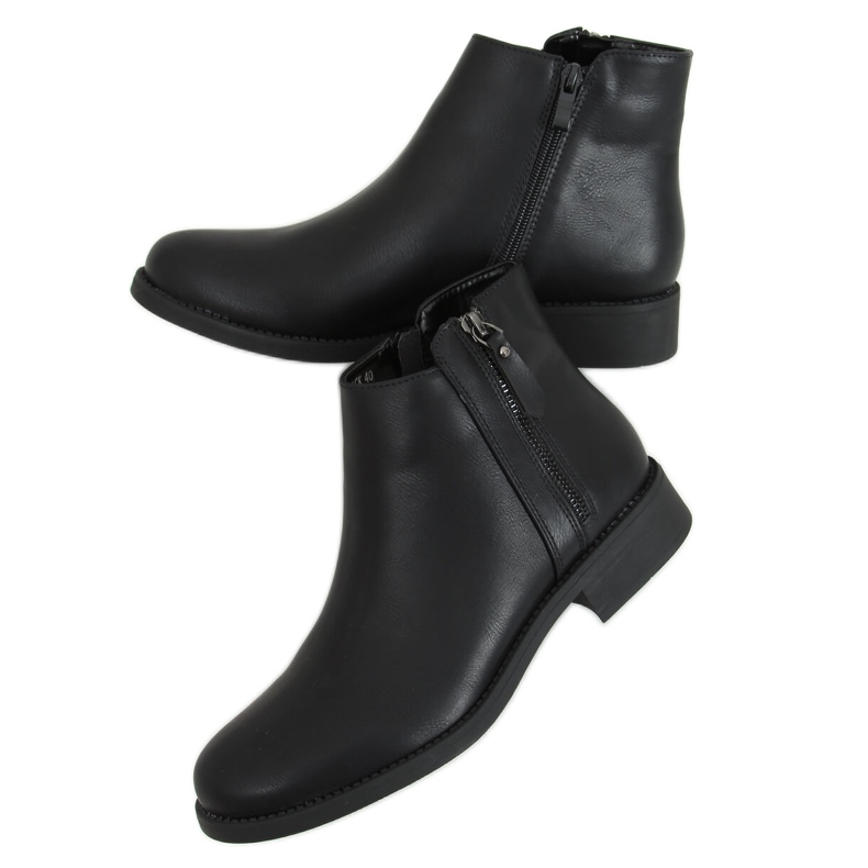Stivaletti Chelsea neri da donna MM-830 Black nero