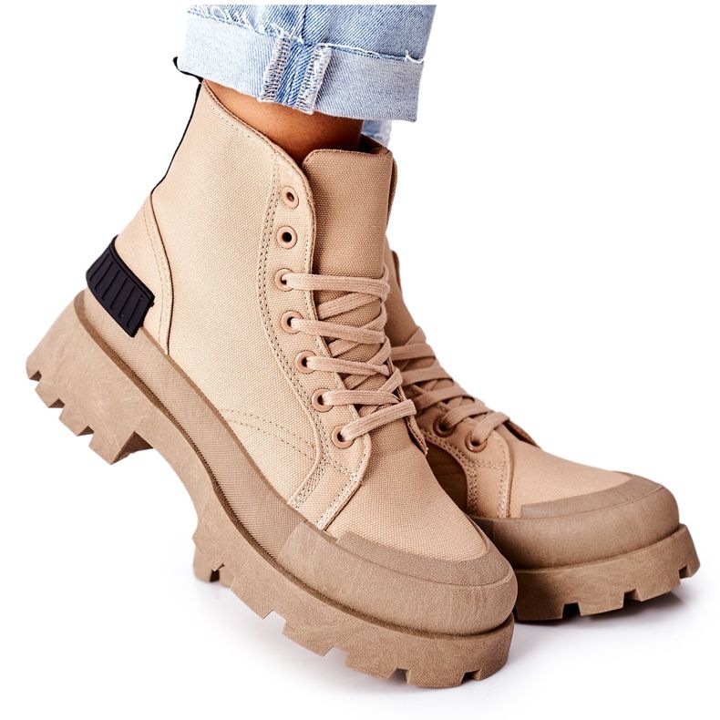 PS1 Stivali Kaki Any One da donna beige