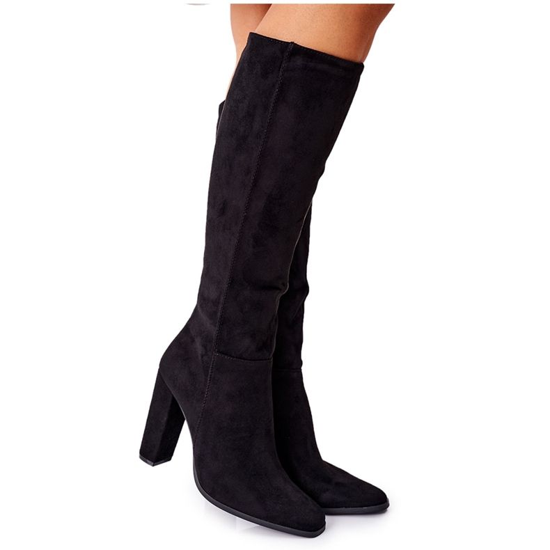 PS1 Stivali da donna con tacco Warm Black Finner nero