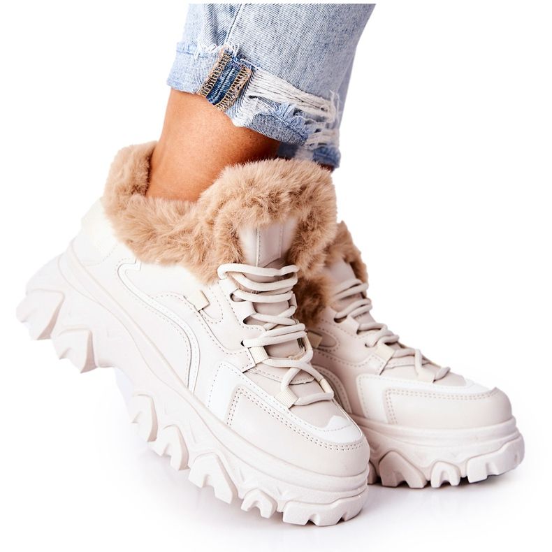 PM1 Stivali caldi da donna beige chiaro Limerick