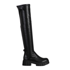Seastar Stivali alti slip-on sulla piattaforma nero