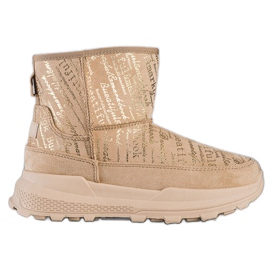 SHELOVET Mukluki caldo sulla piattaforma beige