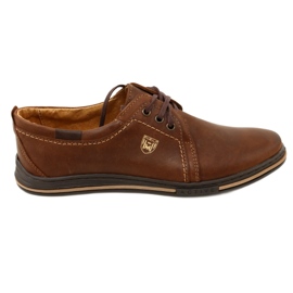Polbut Scarpe da uomo in pelle 343 DK.Camel marrone