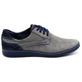 KOMODO Scarpe casual da uomo 848 grigie blu navy grigio