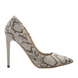 Motivo in pelle di serpente di Andrew in beige