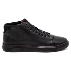 Polbut Scarpe isolate in pelle da uomo 2110F Black nero