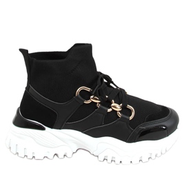 Nero 85-736 Calze nere scarpe sportive