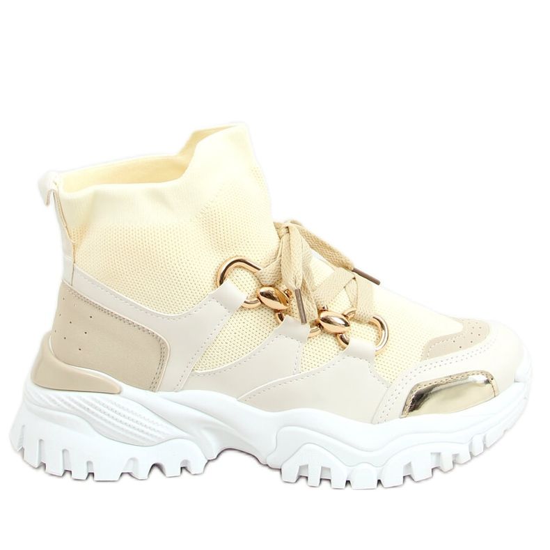 Beige 85-736 Calzini beige scarpe sportive