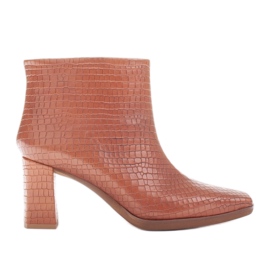 Marco Shoes Stivali combinati realizzati in due tipi di pelle marrone