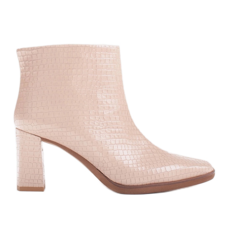 Marco Shoes Stivali combinati realizzati in due tipi di pelle beige